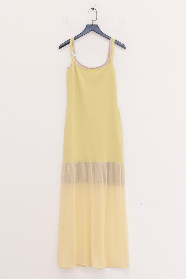 SWAYING 25 Spring/Summer Two-piece Suspender Fishtail Long Skirt SW-SW25SS2L02C2-HUANG Yellow SW-SW25SS2L02C1